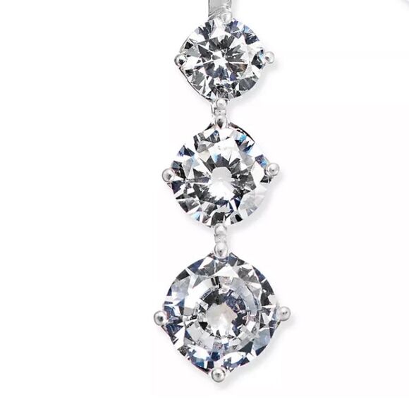 NWT CHARTER CLUB
Triple Crystal Pendant Necklace in Fine Silver Plate - Picture 1 of 7